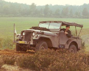 Co LeDahu as a 20-jear old Commando in his Jeep